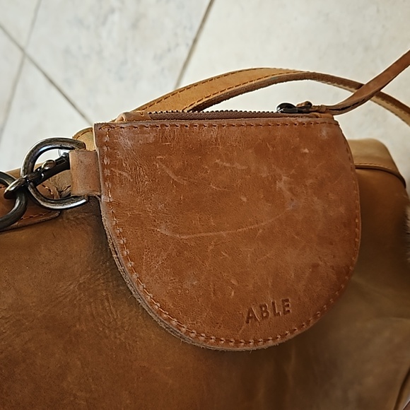 FashionAble Able Leather Tote with coin purse and strap - Picture 7 of 8